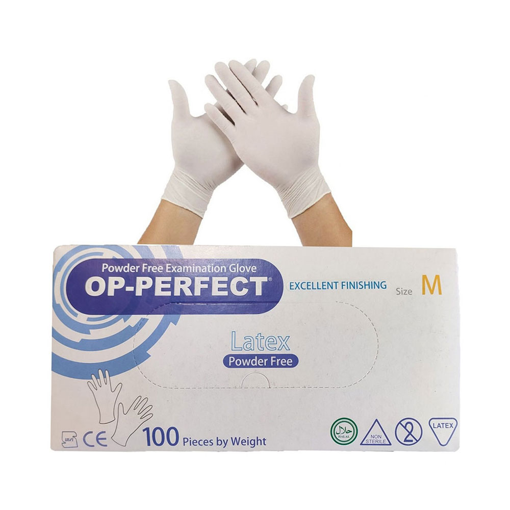 دستکش لاتکس بدون پودر OP-Perfect